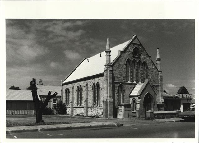Corner elevation of building