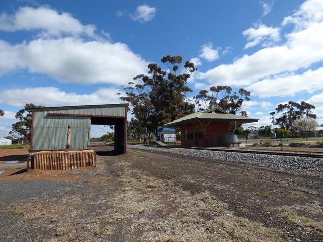 Goods Sheed Crane Foundation and Station Building from west