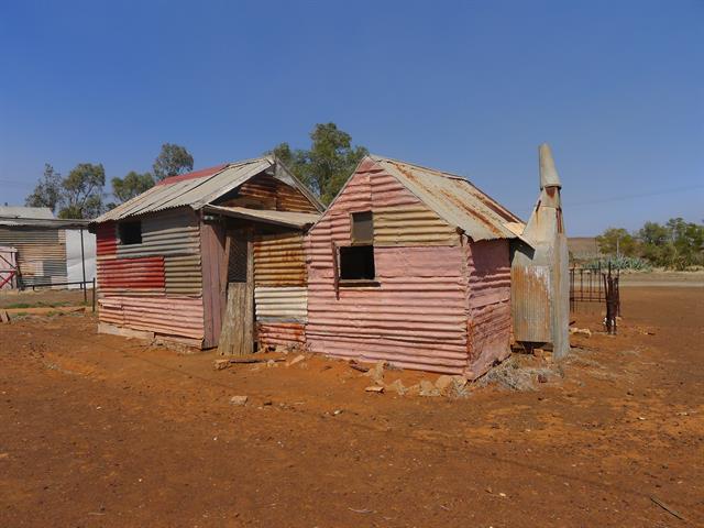 Pink House - miner's camp - looking west