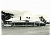 Front corner elevation of building