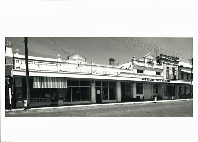 Front elevation of three buildings between 135 Avon Terrace & York Hotel