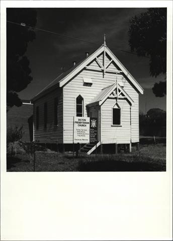 Front elevation of church