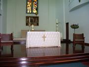 Interior close up view of altar