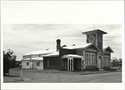 Front corner elevation of building