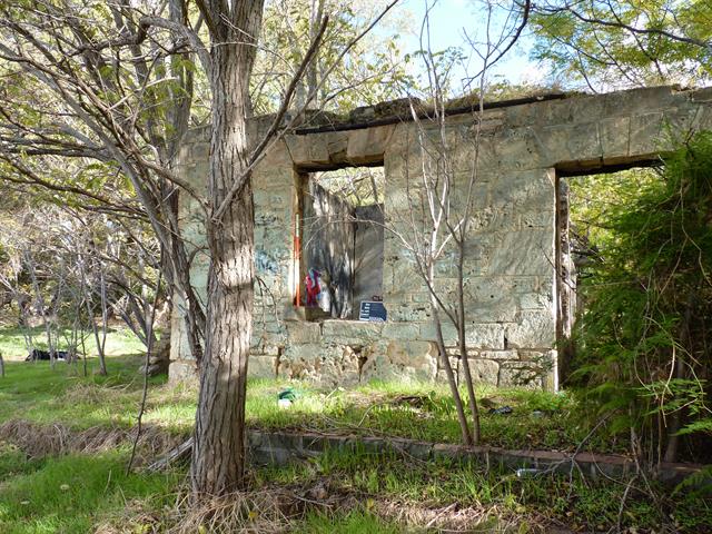 Postans' Cottage, east elevation and verandah remnants