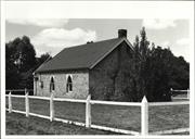 Rear corner elevation of church