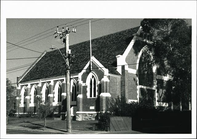 Right corner elevation of church