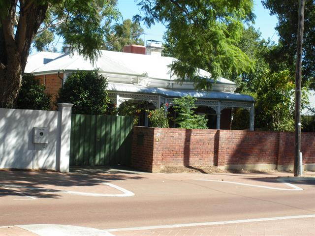 Front corner view across Meadow Street