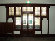 Stained glass door and surrounds