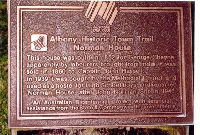Bicentennial Placque at Norman House
