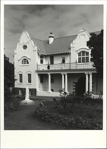 Front elevation of central and South gables