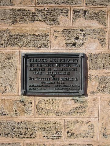 Commemorative plaque celebrating the Jubilee