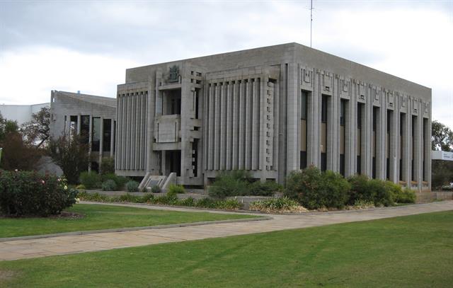 View to Offices and Library