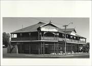 Front corner elevation of building