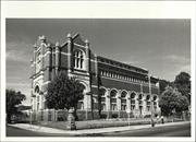 Front corner elevation of building