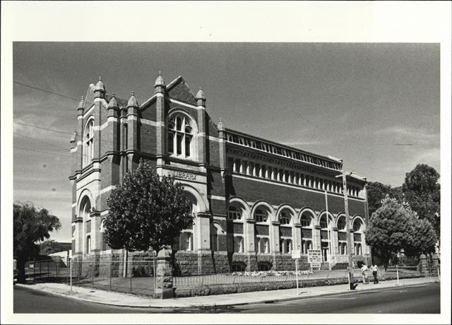Front corner elevation of building