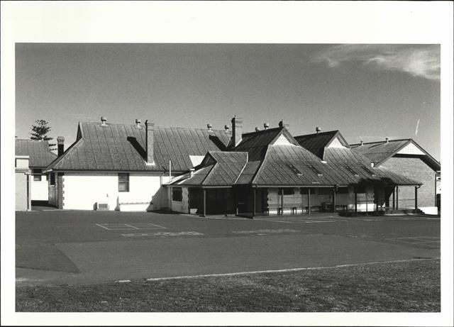 Rear elevation of Hampton Road wing showing later additions