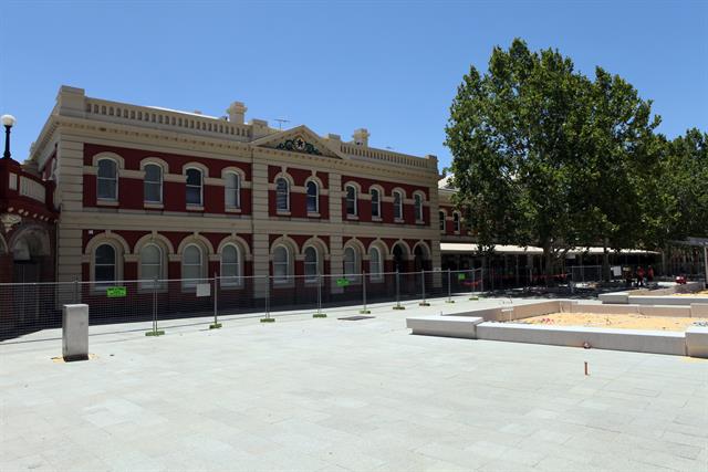 Main Perth Railway building, as viewed from Wellington Street
