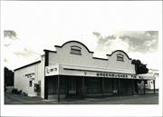 Front corner elevation of building