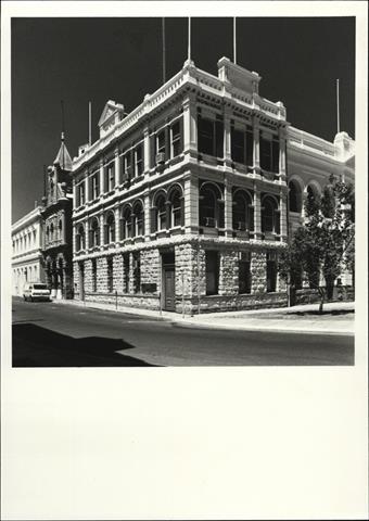 Corner elevation of building