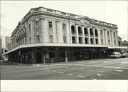 Front corner elevation of building