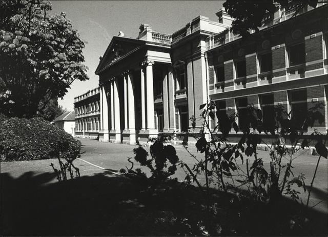 Angled elevation of North frontage of building
