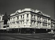 Front corner elevation of building