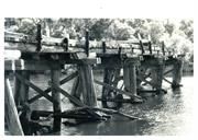 Old bridge remaining section, looking to south bank