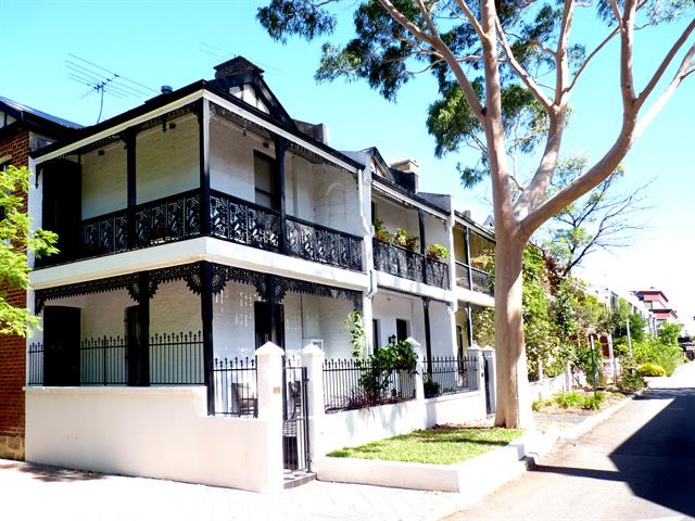 Northwest corner of Terrace Houses