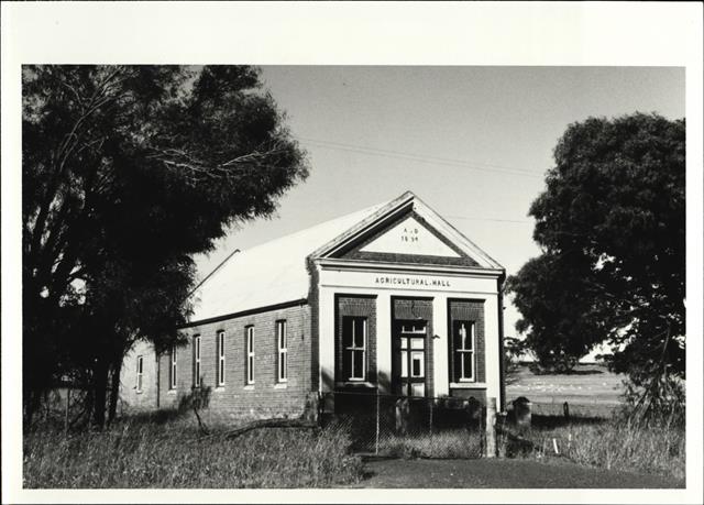 Angled front elevation of building