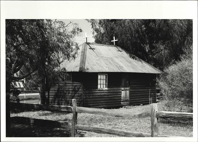 Rear corner elevation of building