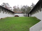 Dining hall and Dormitories - rear elevation and garden