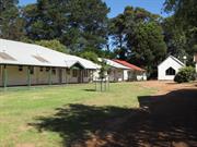 View south to Nurses' quarters, Domestic staff area, Isaac's Cottage & Chapel
