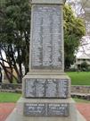 Plaques listing the wars and names of the fallen soldiers