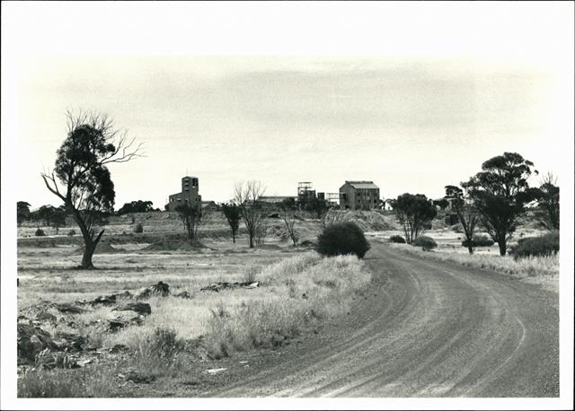 Distant view of old mine site