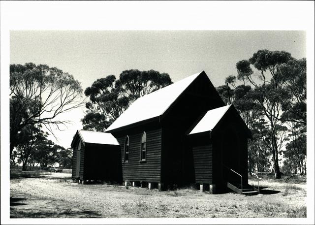 Left corner elevation of church