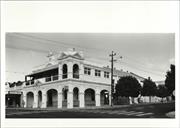 Front corner elevation of building