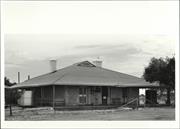 Angled front elevation of building