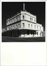 Front corner elevation of building
