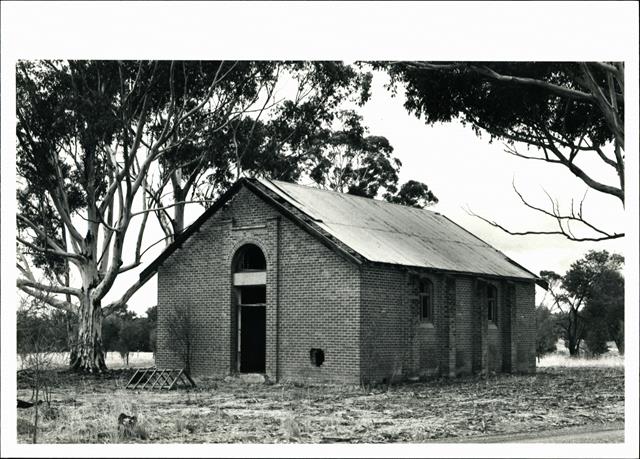 Front corner elevation of building