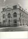 Front corner elevation of building