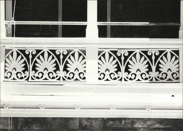 Detail of balcony railing ironwork