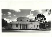 Front corner elevation of building