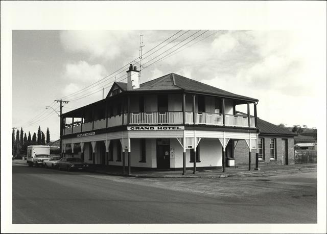 Front corner elevation of building
