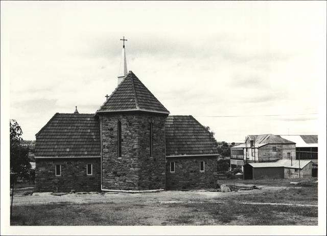 West side elevation of church