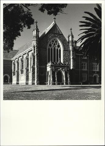 Angled elevation of South frontage of chapel