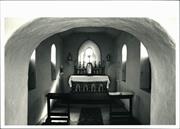 Interior view of chapel facing altar from entrance