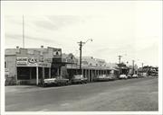 Streetscape showing commercial buildings on Winfield Street