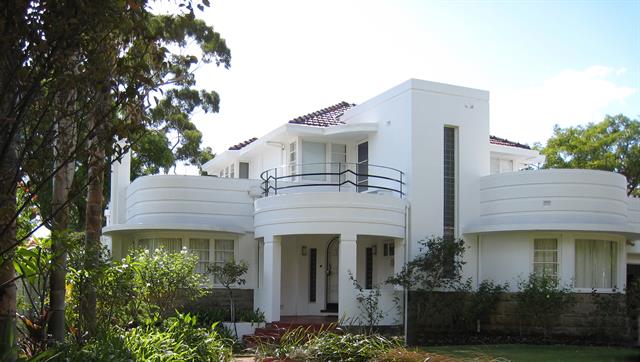 View to front facade