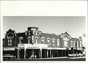 Front corner elevation of buildings